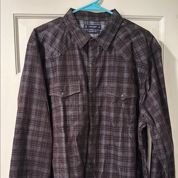 Lucky Brand Classic Fit Brown Check Shirt XXL - Picture 2 of 2